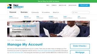 Manage My Account | First Commerce Credit Union