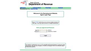 FL UCT Agent Login - Reemployment Tax