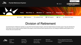 MyFRS :: Division of Retirement