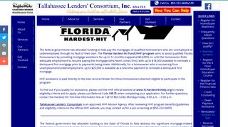 FL Hardest Hit Fund - Tallahassee Lenders' Consortium