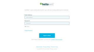 Login - HelloWell™ | Your unified patient portal
