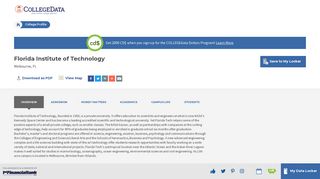 Florida Institute of Technology Overview - CollegeData College Profile