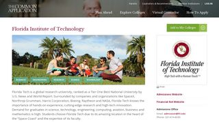 Florida Institute of Technology | The Common Application