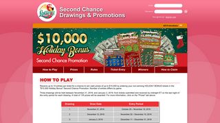 Florida Lottery Second Chance Drawings & Promotions