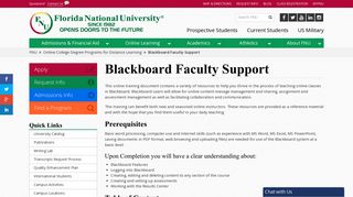 Blackboard Faculty Support | Florida National University