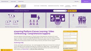 eLearning (Canvas learning) | American National University