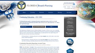 Florida Board of Nursing » Continuing Education – CE / CEU ...