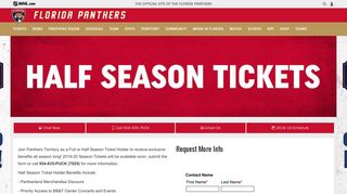 Half Season Tickets | Florida Panthers - NHL.com