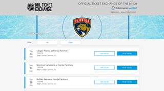 Florida Panthers Tickets 2018-19 | NHL Official Ticket Exchange