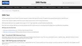 Florida DMV Test - 50 Question Permit Test
