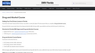 DMV Florida Drug and Alcohol Courses