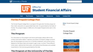 Florida Prepaid College Plan | UF Office for Student Financial Affairs
