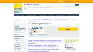 E-FORCSE Program Partners | Florida Department of Health