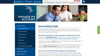 Online Billing FAQ's | Florida Public Utilities
