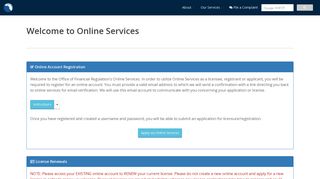 Welcome to Online Services - Florida Office of Financial Regulation