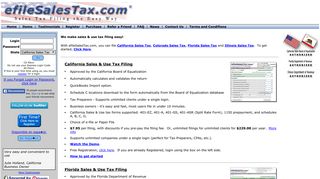 Sales Tax Filing Software for California, Colorado, Florida, and Illinois