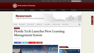 Florida Tech Launches New Learning Management System - Florida ...