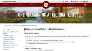 Campus Students Taking Online Courses | Florida Tech