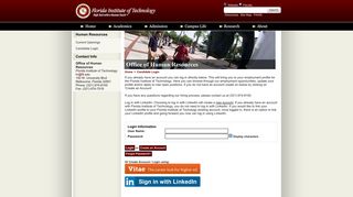 Login - Florida Institute of Technology - Careers