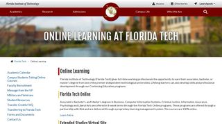 Online Learning | Florida Tech - Florida Institute of Technology