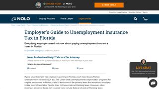 Employer's Guide to Unemployment Insurance Tax in Florida | Nolo.com
