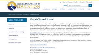 Florida Virtual School - Florida Department Of Education
