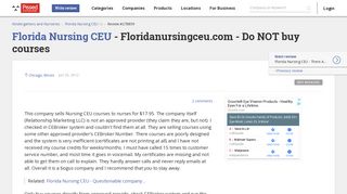 Florida Nursing CEU - Floridanursingceu.com - Do NOT buy courses ...