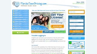 Florida Teen Driving - Trouble Logging In