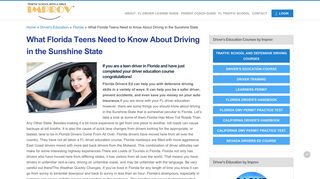 Florida Teen Driving and What to Know After Passing Drivers Ed | by ...