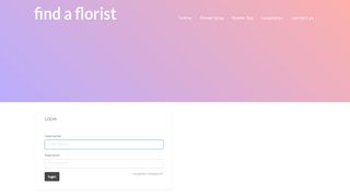 user login | Florist Find ( a FloristPro Company)
