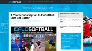 A Yearly Subscription to FloSoftball Just Got Better