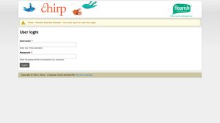 Chirp: User login