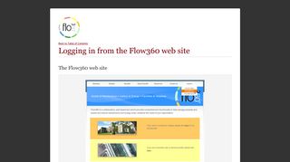 Logging in from the Flow360 web site