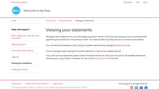 My Flow | Viewing your statements