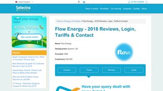 Flow Energy - 2018 Reviews, Login, Tariffs & Contact | Selectra