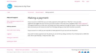 My Flow | Making a payment
