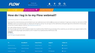 How do I log in to my Flow webmail? | Flow
