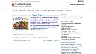 Flower Chart – Saint James Episcopal Church of Goshen NY