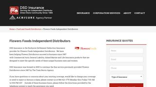Flowers Foods Independent Distributors | DSD Insurance