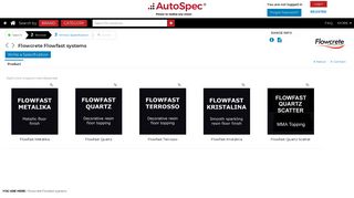 AutoSpec | Flowcrete Flowfast systems | Browse