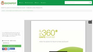 how to login to your flp360 account - Forever Living Products - PDF ...