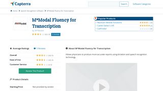M*Modal Fluency for Transcription Reviews and Pricing - 2019