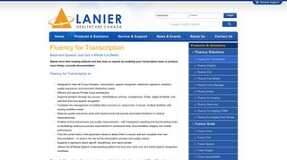 Fluency for Transcription - Lanier Healthcare Canada