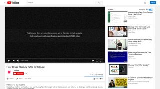 How to use Fluency Tutor for Google - YouTube