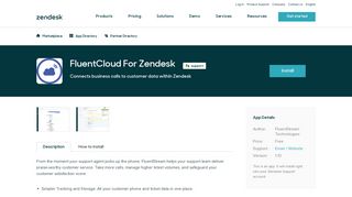 FluentCloud For Zendesk App Integration with Zendesk Support