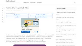 Fluid Credit Card Login | Apply Online - Bank And card