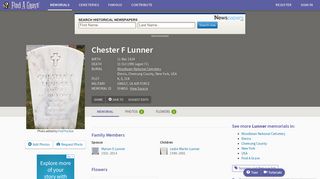 Chester F Lunner (1924-1995) - Find A Grave Memorial