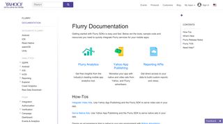 Flurry Documentation - Yahoo Developer Network