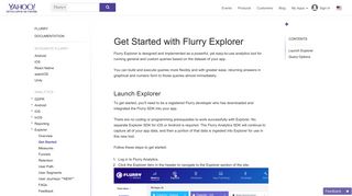 Get Started with Flurry Explorer - Yahoo Developer Network