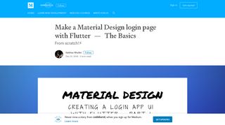 Make a Material Design login page with Flutter — The Basics